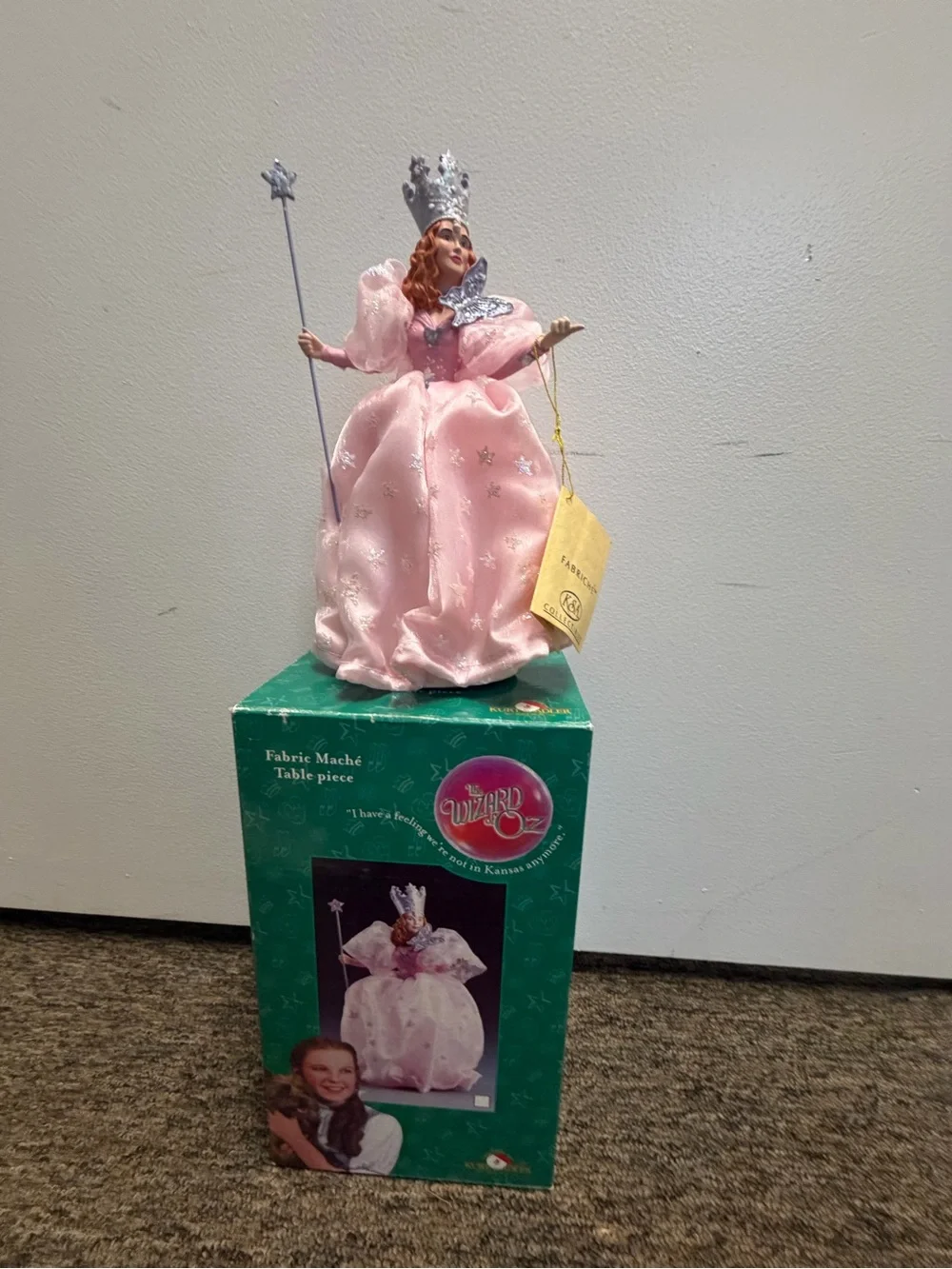 Kurt S Adler Wizard of Oz Glinda Good Witch Fabriche Tree Topper w/ Box & Tag